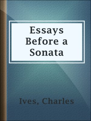 cover image of Essays Before a Sonata